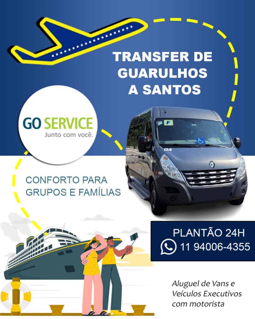 Transfer do aeroporto de Guarulhos até o porto de santos
